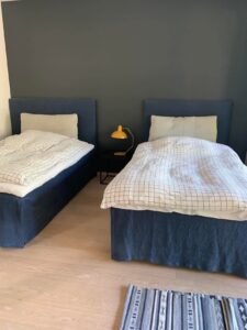 Blå sengesengekappe